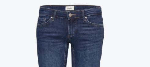 ONLY Onljune Sl Waist Sk Ank Dnm Tai Box Skinny fit ONLY ΣΚΟΥΡΟ ΜΠΛΕ ΤΖΙΝ (15277498)