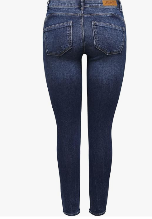 Only Skinny Fit Jeans Dark Blue Women Onldaisy Reg Push Up Sk Ank