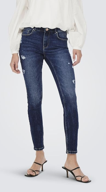 Only Skinny Fit Jeans Dark Blue Women Onldaisy Reg Push Up Sk Ank