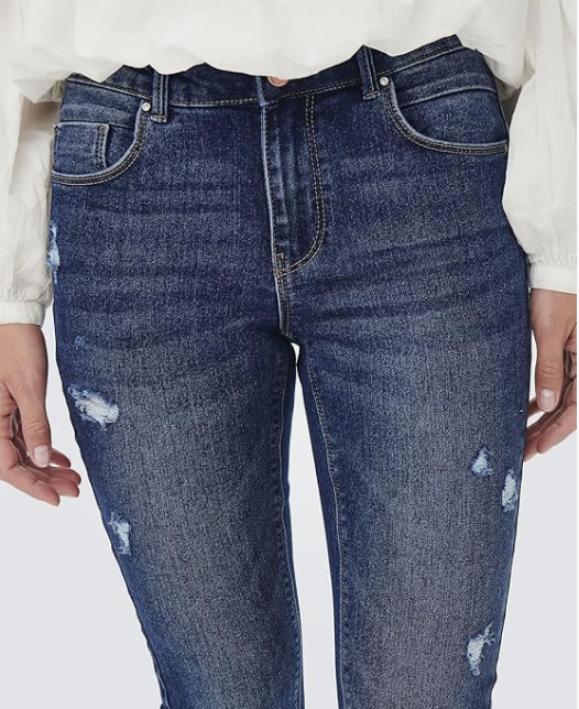 Only Skinny Fit Jeans Dark Blue Women Onldaisy Reg Push Up Sk Ank