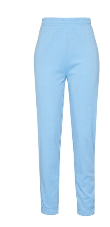 Pieces Pants Light Blue Women
