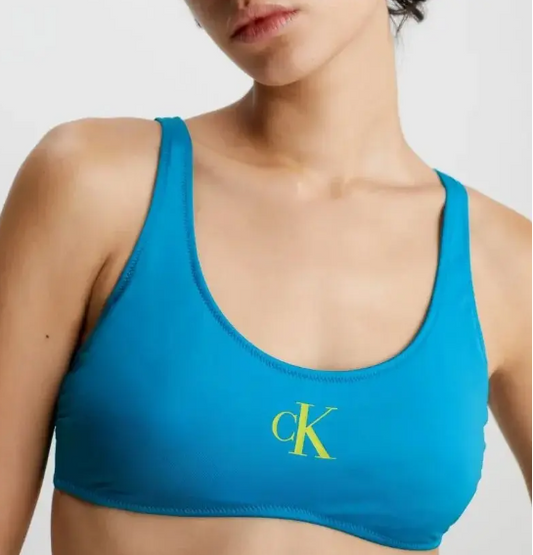 Calvin Klein Swimwear Bikini Top Turquoise Women