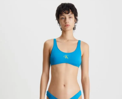 Calvin Klein Swimwear Bikini Top Turquoise Women