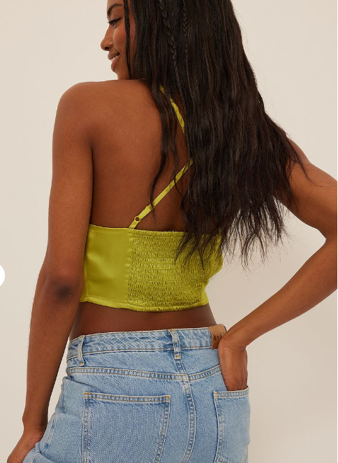 NA-KD Sleeveless Shirt Blouse Green Women