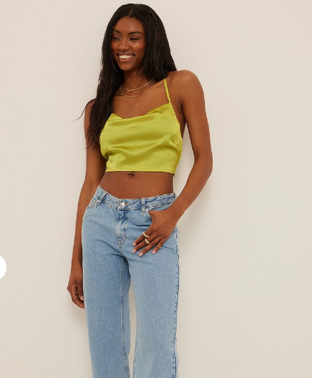 NA-KD Sleeveless Shirt Blouse Green Women