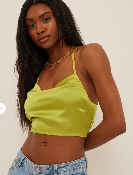 NA-KD Sleeveless Shirt Blouse Green Women