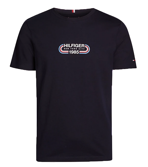 Tommy Hilfiger T-Shirt ΣΚΟΥΡΟ ΜΠΛΕ