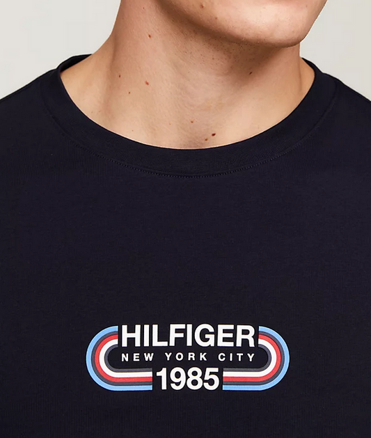 Tommy Hilfiger T-Shirt ΣΚΟΥΡΟ ΜΠΛΕ