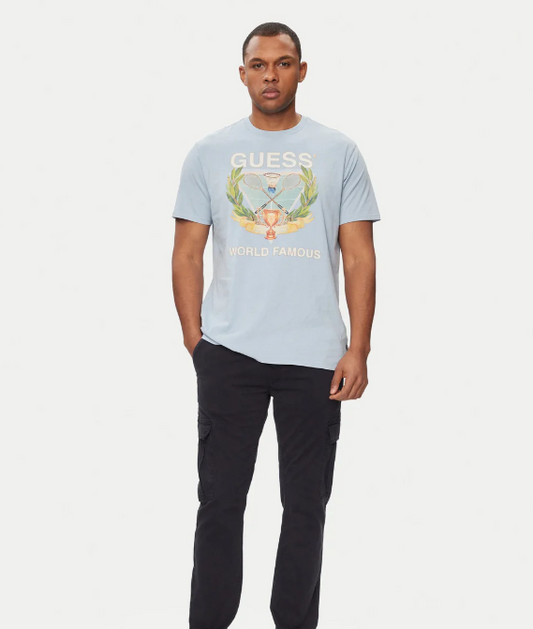 GUESS T-shirt WORLD FAMOUS LOGO TEE - M4GI60K9RM1