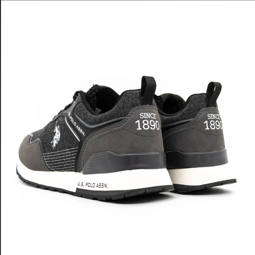 U.S. Polo Assn. ΠΑΠΟΥΤΣΙΑ TABRY005 Μαύρο-Σκούρο Γκρι