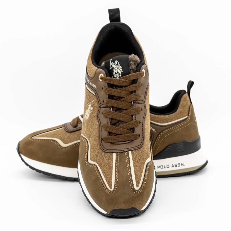 U.S. Polo Assn. ΠΑΠΟΥΤΣΙΑ TABRY005 Καστανός-Μπεζ