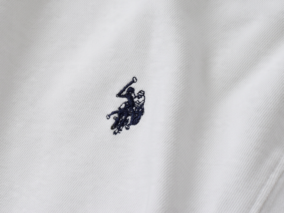 US POLO ASSN. - ΑΝΔΡΙΚΗ ΦΟΥΤΕΡ SAIB 187 66334 52088 100 λευκή μπλούζα