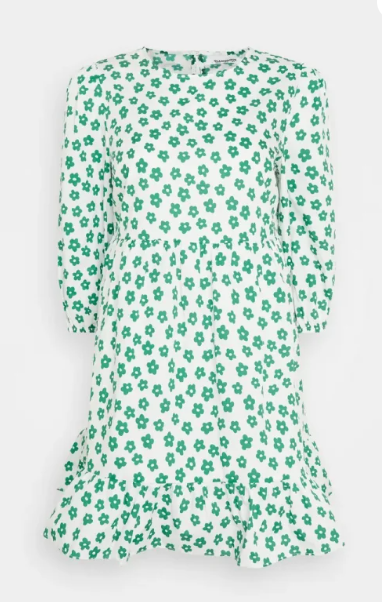GREEN FLOWER DRESS GL921COTH-M11 GLAMOROUS