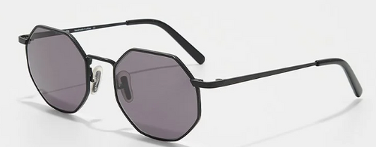 Ace & Tate Round Sunglasses Black - Unisex Size 45