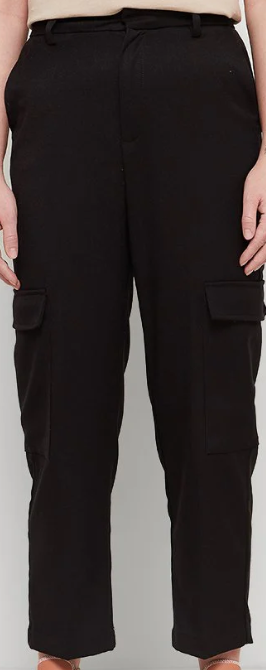 Mango Cargo Trousers Black - Women