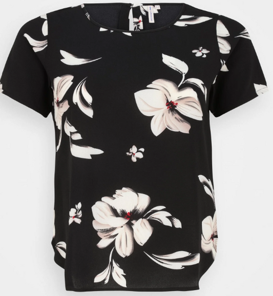 ONLY Carmakoma Short Sleeve Shirt / Blouse Mottled Black - Women