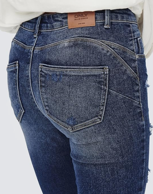 Only Skinny Fit Jeans Dark Blue Women Onldaisy Reg Push Up Sk Ank