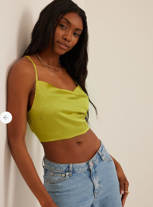 NA-KD Sleeveless Shirt Blouse Green Women