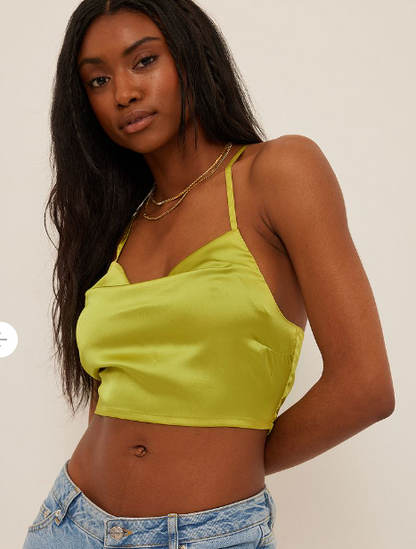 NA-KD Sleeveless Shirt Blouse Green Women