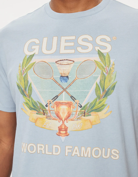 GUESS T-shirt WORLD FAMOUS LOGO TEE - M4GI60K9RM1