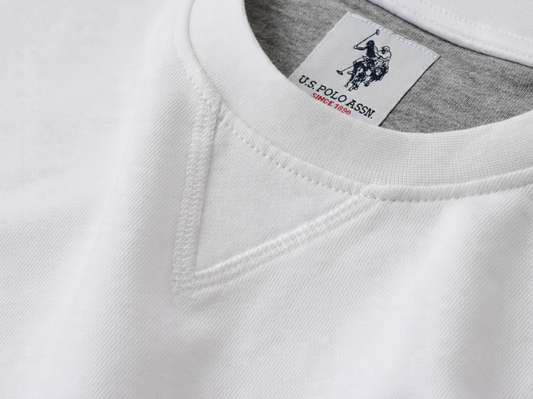 US POLO ASSN. - ΑΝΔΡΙΚΗ ΦΟΥΤΕΡ SAIB 187 66334 52088 100 λευκή μπλούζα