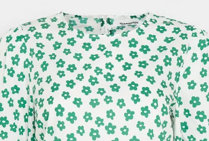 GREEN FLOWER DRESS GL921COTH-M11 GLAMOROUS