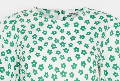 GREEN FLOWER DRESS GL921COTH-M11 GLAMOROUS