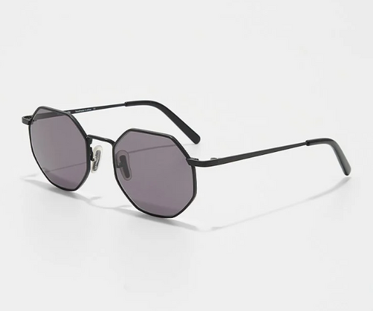 Ace & Tate Round Sunglasses Black - Unisex Size 45