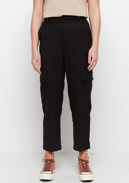 Mango Cargo Trousers Black - Women
