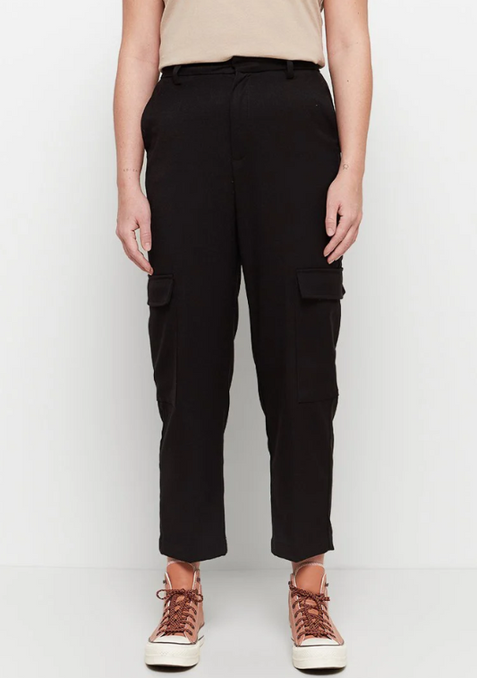 Mango Cargo Trousers Black - Women