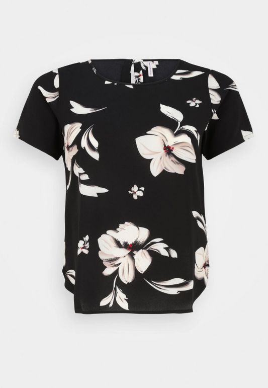 ONLY Carmakoma Short Sleeve Shirt / Blouse Mottled Black - Women