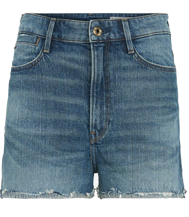G-Star Denim Tedie Ripped Edge Ultra High Shorts Blue Women